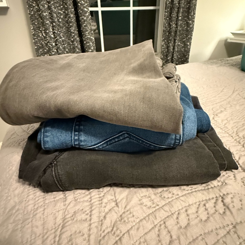 27 short, We the free penny pull-on flare jeans - 3 pairs